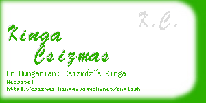 kinga csizmas business card